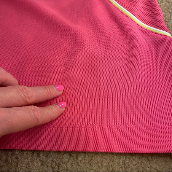 EP Pro Tech Half Zip Golf Tank pink with white/green trim size Large - Picture 14 of 16